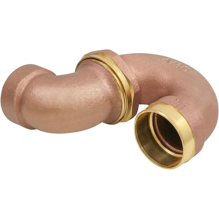 Everflow Cast Brass Union DWV P-Trap 1-1/2 in. C x 1-1/2 in. C for Drain, Waste, Vent Systems BDWV1369